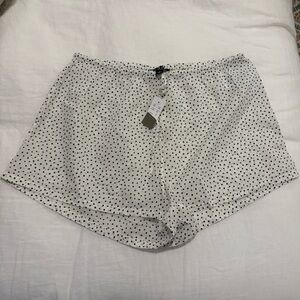J. Crew Cotton Voile White Polka Dot Beach Shorts